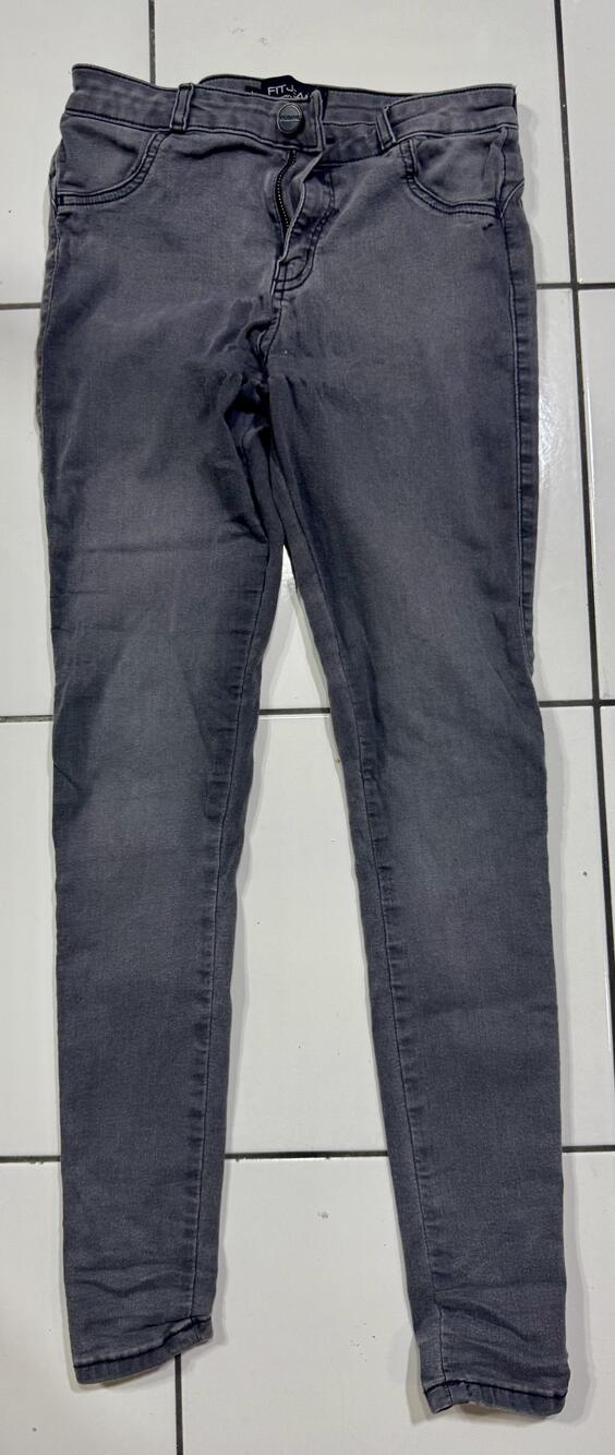 FitJeans Jeans Womens Medium Gray Super Stretch Skinny Denim Jeggings Pants